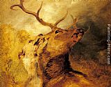 Stag and Hound by Sir Edwin Henry Landseer